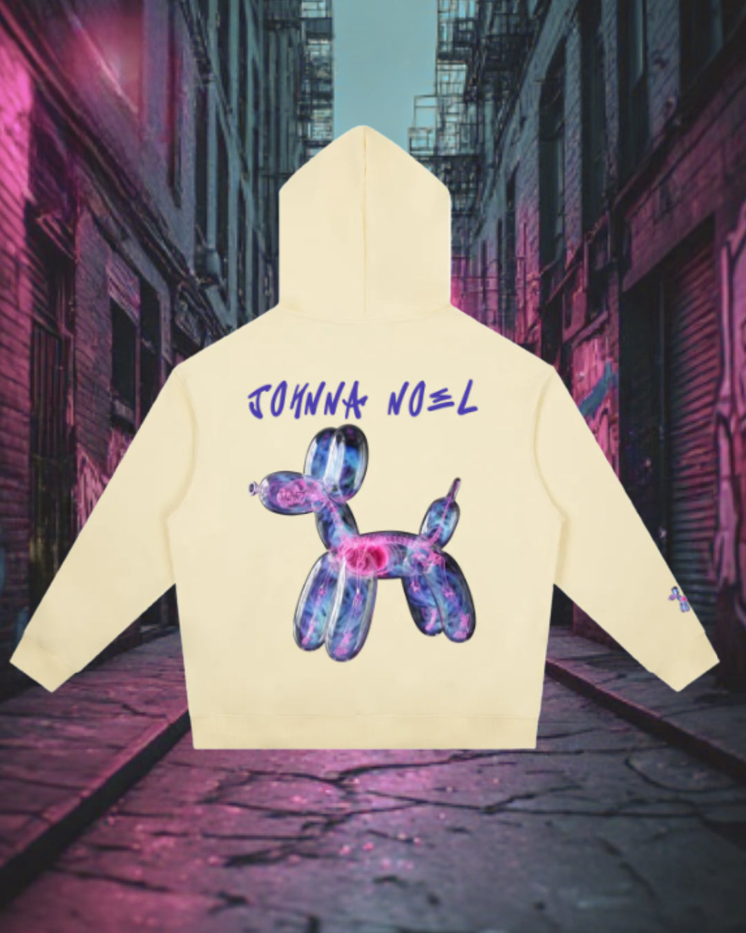 Johnna Noel Signature Balloon Dog Unisex Thick Cotton Blend Pullover Hoodie