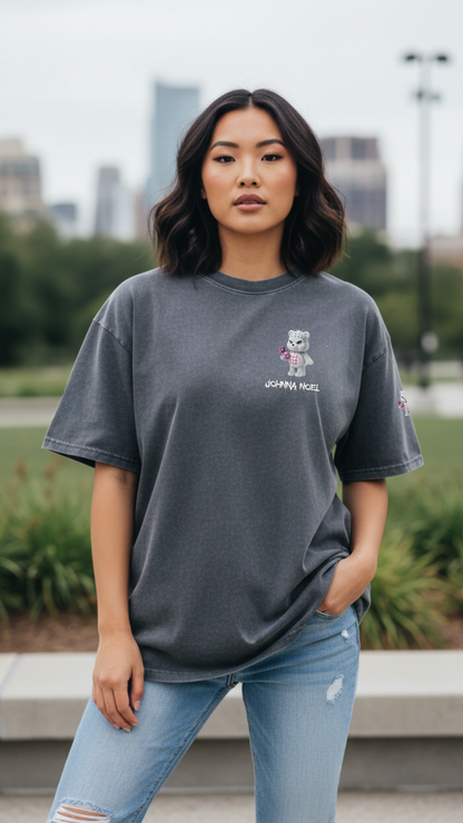 Johnna Noel Scary Buddies Limited Edition Raise Heck Snow Washed Unisex Pure Cotton T-Shirt