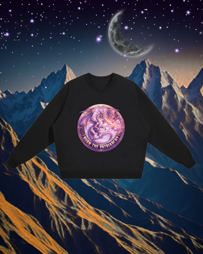 Johnna Noel Burn The Patriarchy Unisex Cotton Blend Sweatshirt