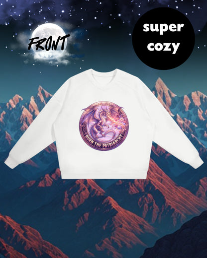 Johnna Noel Burn The Patriarchy Unisex Cotton Blend Sweatshirt