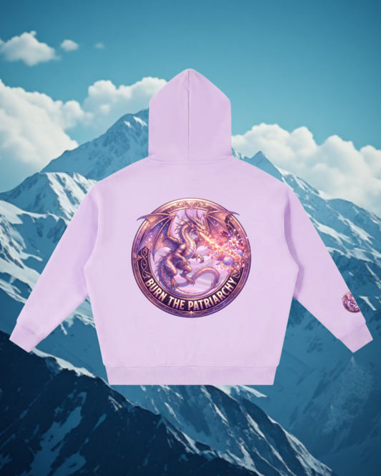 Johnna Noel Burn The Patriarchy Unisex Cotton Fleece Blend Zip-Up Hoodie
