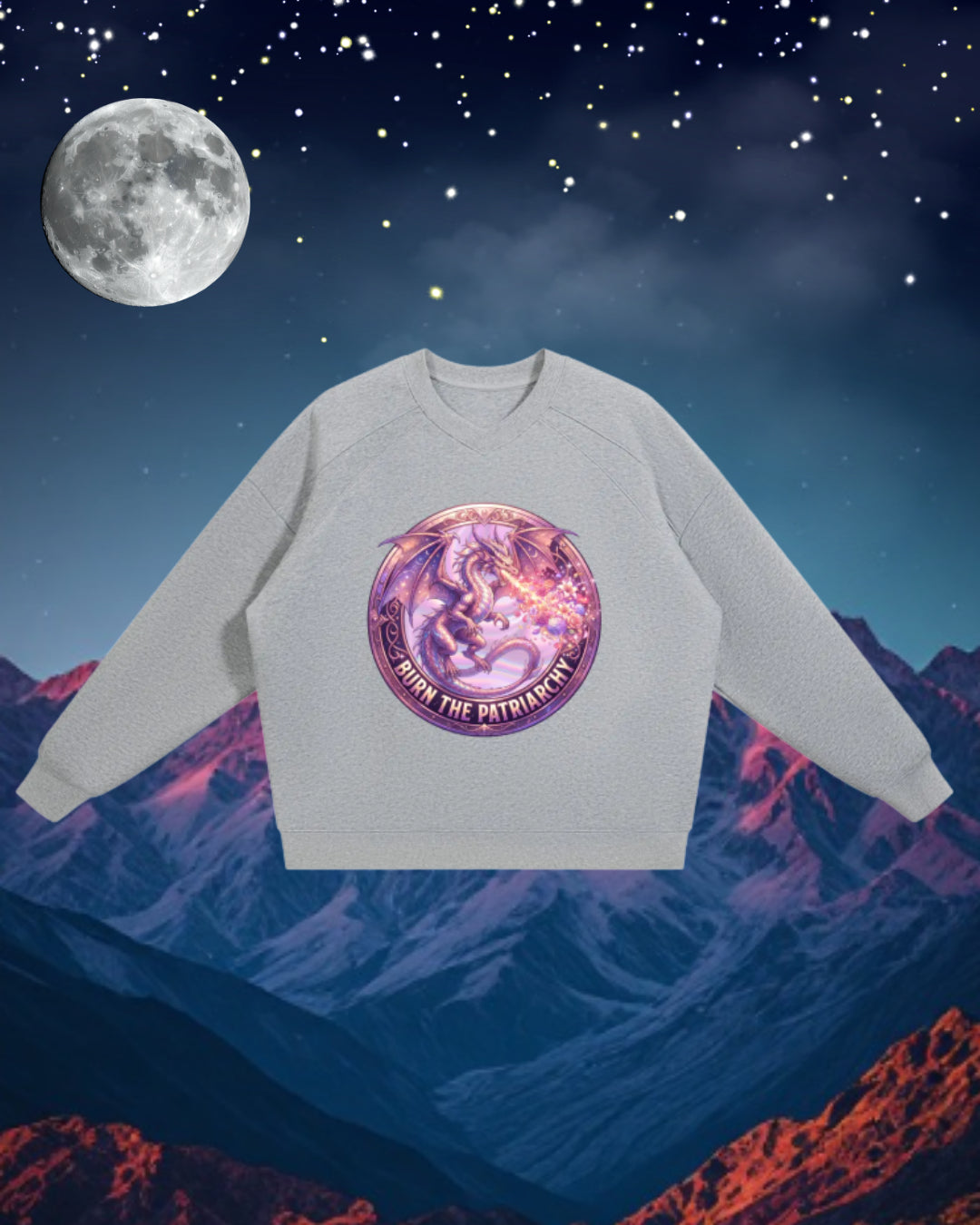 Johnna Noel Burn The Patriarchy Unisex Cotton Blend Sweatshirt