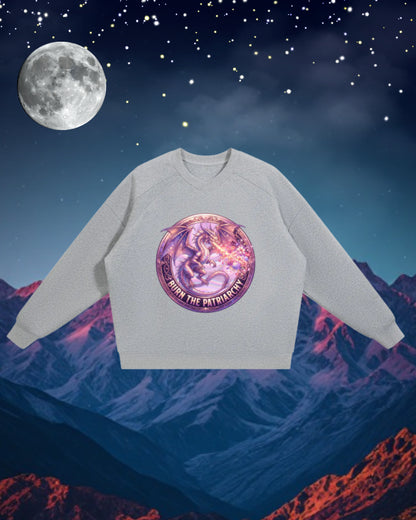 Johnna Noel Burn The Patriarchy Unisex Cotton Blend Sweatshirt