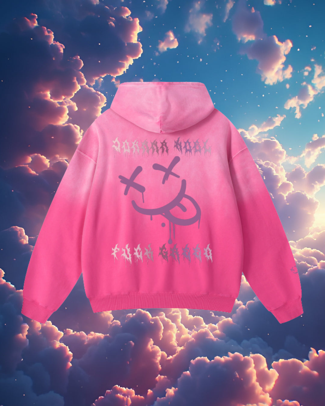Johnna Noel F Greed Unisex Sunfade Pure Cotton Pullover Hoodie