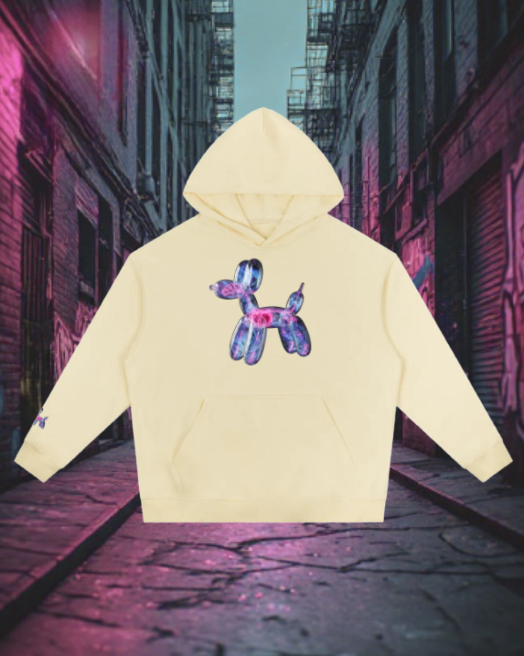 Johnna Noel Signature Balloon Dog Unisex Thick Cotton Blend Pullover Hoodie
