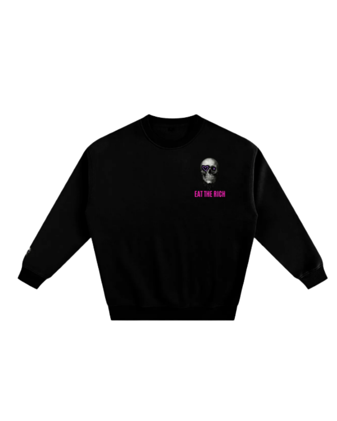Johnna Noel Eat The Rich Ice Grillz Unisex Graphic Cotton Blend Heavyweight Crewneck Pullover Sweatshirt