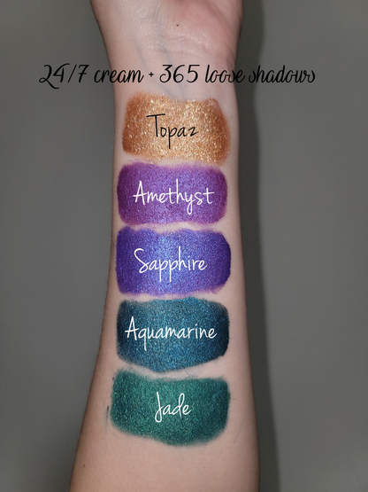 Jewel Tone 365 loose eyeshadow collection