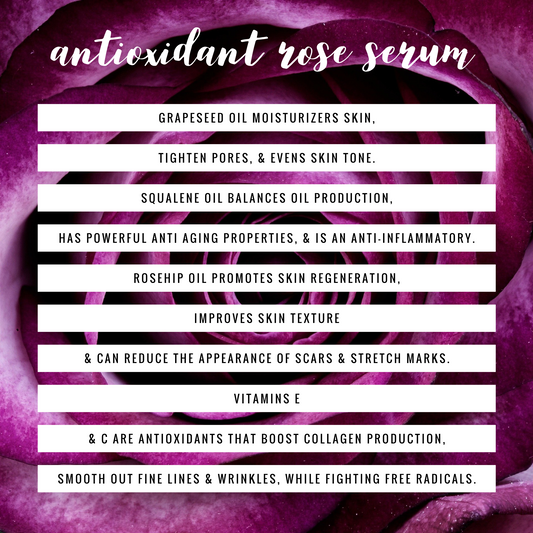 Antioxidant rose serum